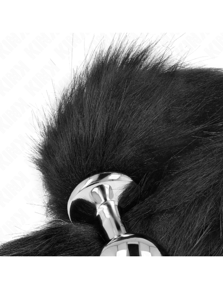 KINK - ANAL PLUG SIZE M 8 X 3.5 CM WITH SYNTHETIC TAIL 40 CM BLACK