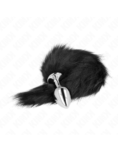 KINK - ANAL PLUG SIZE M 8 X 3.5 CM WITH SYNTHETIC TAIL 40 CM BLACK