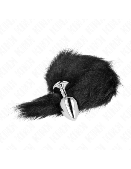 KINK - ANAL PLUG SIZE M 8 X 3.5 CM WITH SYNTHETIC TAIL 40 CM BLACK