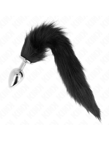 KINK - ANAL PLUG SIZE L 10 X 4 CM WITH SYNTHETIC TAIL 40 CM BLACK