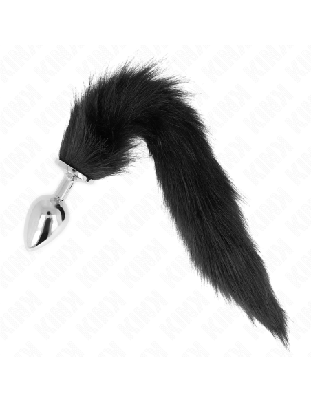 KINK - ANAL PLUG SIZE L 10 X 4 CM WITH SYNTHETIC TAIL 40 CM BLACK