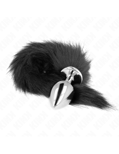 KINK - ANAL PLUG SIZE L 10 X 4 CM WITH SYNTHETIC TAIL 40 CM BLACK