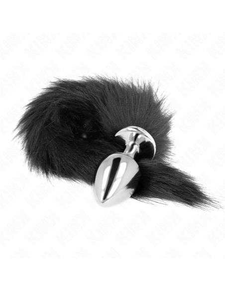 KINK - ANAL PLUG SIZE L 10 X 4 CM WITH SYNTHETIC TAIL 40 CM BLACK