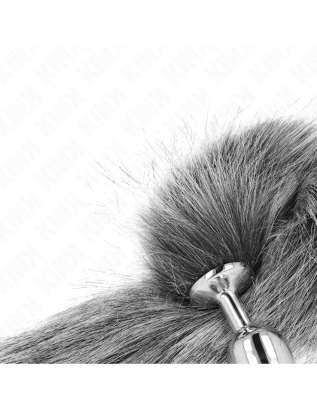 KINK - ANAL PLUG SIZE S 7 X 3 CM WITH SYNTHETIC TAIL 40 CM GREY