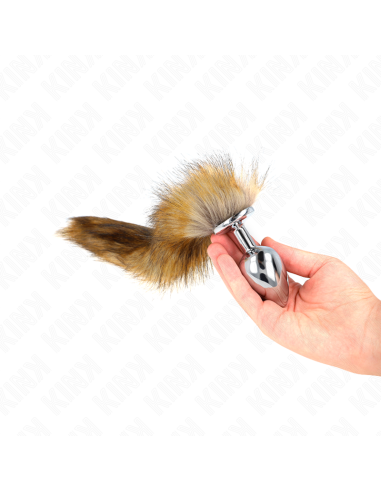 KINK - ANAL PLUG SIZE L 10 X 4 CM WITH SYNTHETIC TAIL 40 CM BROWN