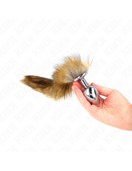 KINK - ANAL PLUG SIZE L 10 X 4 CM WITH SYNTHETIC TAIL 40 CM BROWN