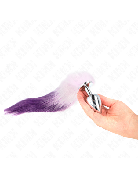KINK - ANAL PLUG SIZE L 10 X 4 CM WITH SYNTHETIC TAIL 40 CM PURPLE