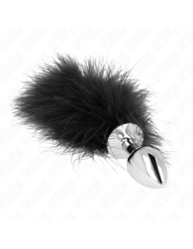 KINK - STAINLESS STEEL ANAL PLUG 11 x 7 CM WITH FEATHER 11 CM