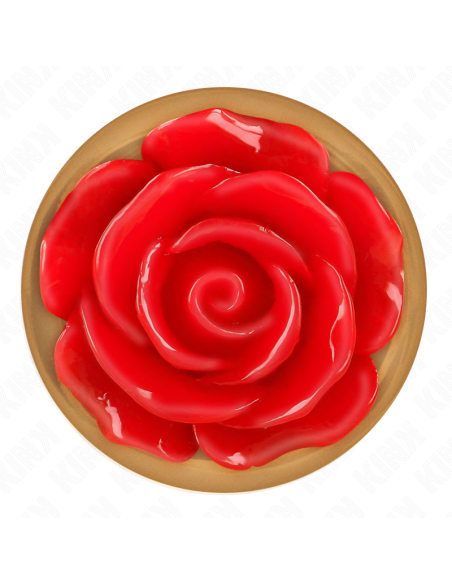 KINK - PINK GOLD ANAL PLUG WITH RED ROSE L