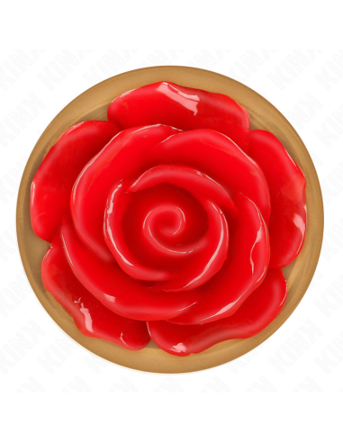 KINK - PINK GOLD ANAL PLUG WITH RED ROSE M