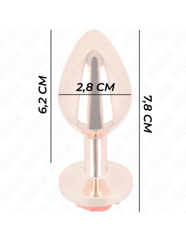 KINK - PINK GOLD ANAL PLUG WITH RED ROSE S