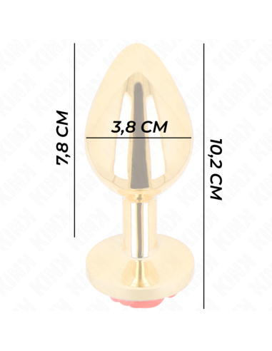 KINK - PLUG ANAL GOLD ROSE RED SIZE L