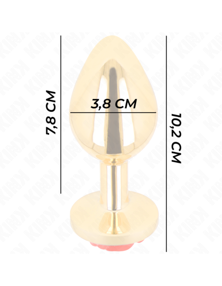 KINK - PLUG ANAL GOLD ROSE RED SIZE L