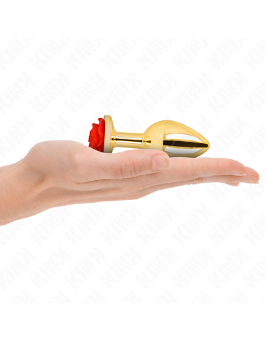 KINK - PLUG ANAL GOLD ROSE RED SIZE M
