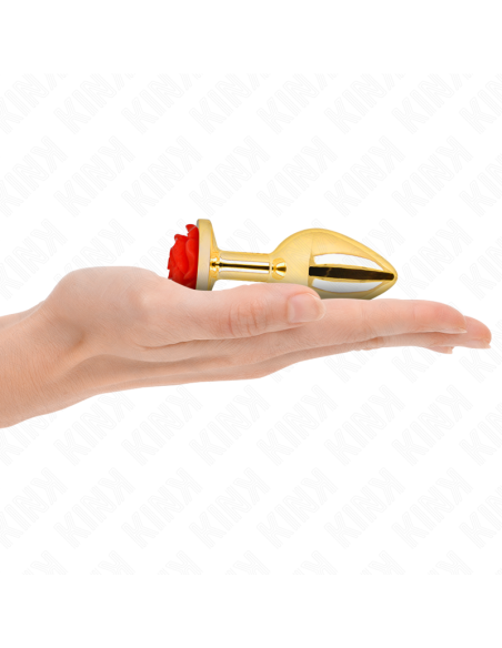 KINK - PLUG ANAL GOLD ROSE RED SIZE M