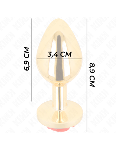 KINK - PLUG ANAL GOLD ROSE RED SIZE M