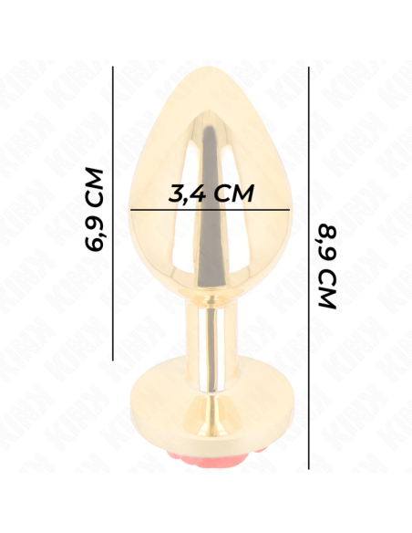 KINK - PLUG ANAL GOLD ROSE RED SIZE M