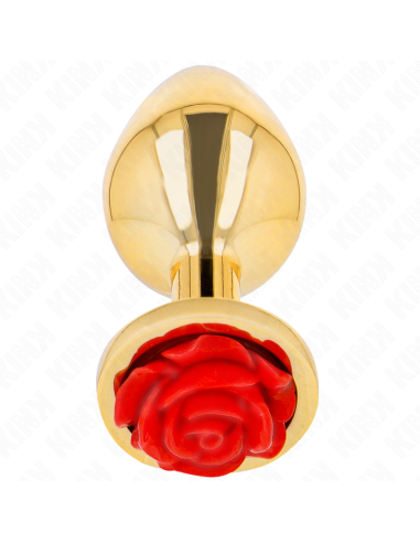 KINK - PLUG ANAL GOLD ROSE RED SIZE S