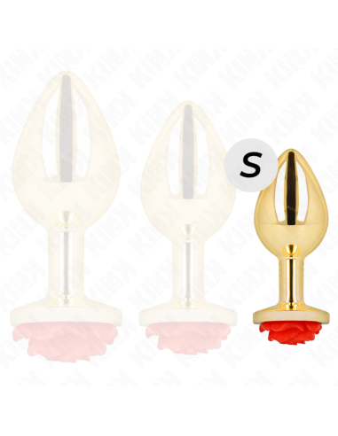 KINK - PLUG ANAL GOLD ROSE RED SIZE S