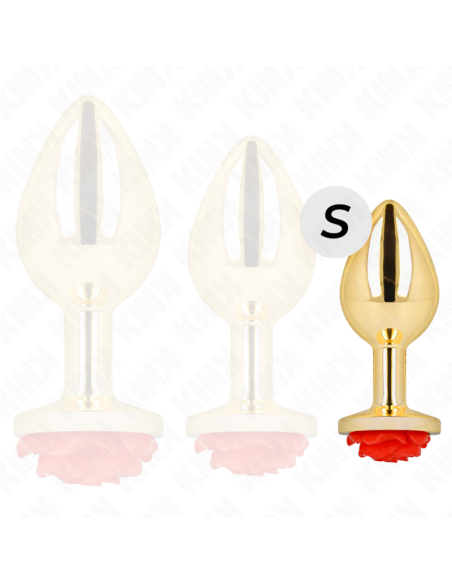 KINK - PLUG ANAL GOLD ROSE RED SIZE S
