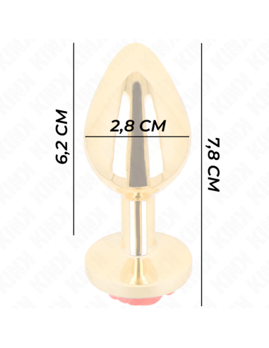 KINK - PLUG ANAL GOLD ROSE RED SIZE S