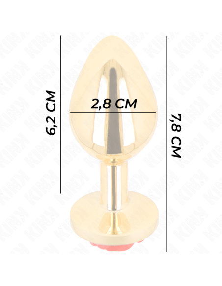 KINK - PLUG ANAL GOLD ROSE RED SIZE S