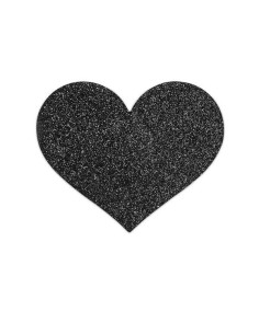 BIJOUX - INDISCRETS FLASH BLACK HEART NIPPLE CUTS