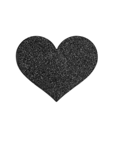 BIJOUX - INDISCRETS FLASH BLACK HEART NIPPLE CUTS
