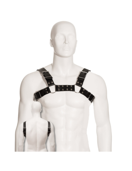 LEATHER BODY - BLACK BULL DOG HARNESS
