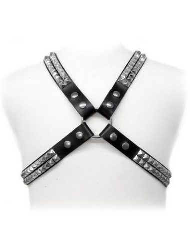 LEATHER BODY - PYRAMID STUD HARNESS