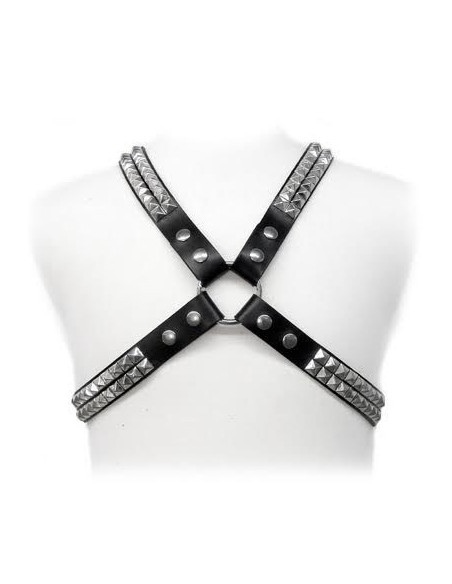 LEATHER BODY - PYRAMID STUD HARNESS