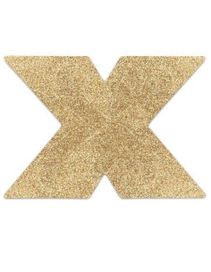 BIJOUX - INDISCRETS FLASH CROSS GOLD NIPPLE COVERS