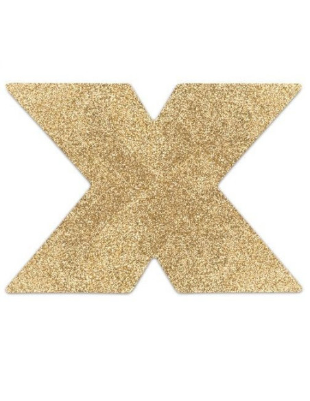 BIJOUX - INDISCRETS FLASH CROSS GOLD NIPPLE COVERS