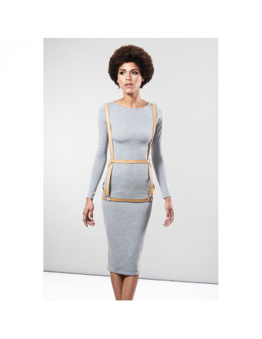 BIJOUX - INDISCRETS MAZE HARNESS DRESS SHAPE BROWN