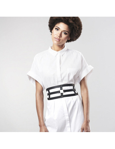 BIJOUX - INDISCRETS MAZE BELT WITH STRAP BLACK