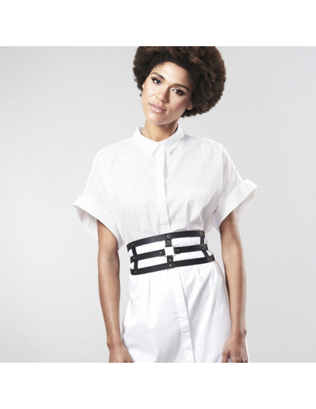 BIJOUX - INDISCRETS MAZE BELT WITH STRAP BLACK