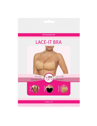 BYE-BRA - LACE-IT ENHANCEMENT PUSH-UP BEIGE CUP B