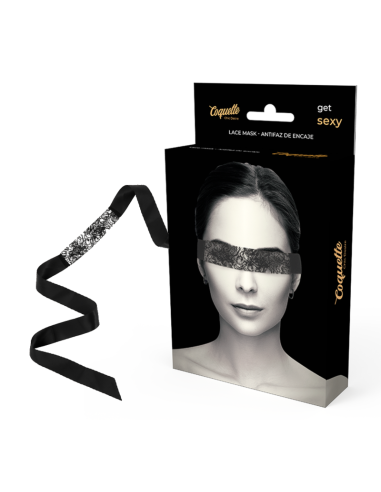 COQUETTE CHIC DESIRE - LACE MASK BLACK