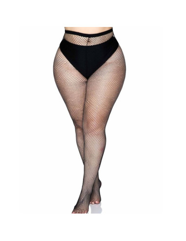 LEG AVENUE - BACKSEAM PANTYHOSE BLACK PLUS SIZE