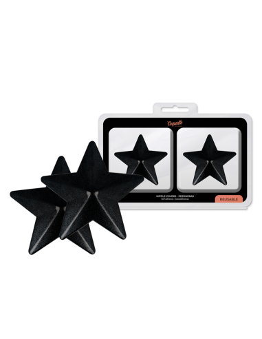 COQUETTE CHIC DESIRE - NIPPLE COVERS BLACK STARS