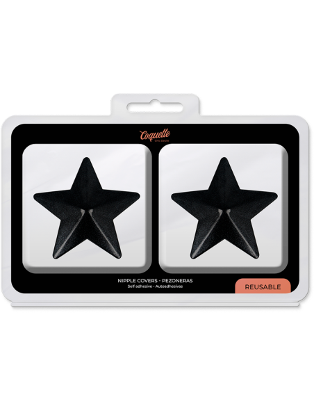 COQUETTE CHIC DESIRE - NIPPLE COVERS BLACK STARS