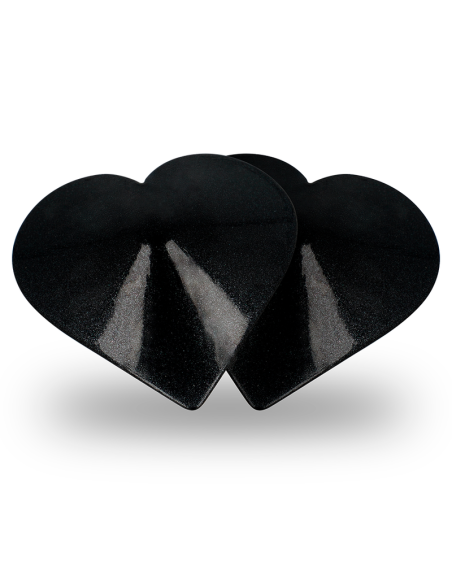 COQUETTE CHIC DESIRE - NIPPLE COVERS BLACK HEARTS