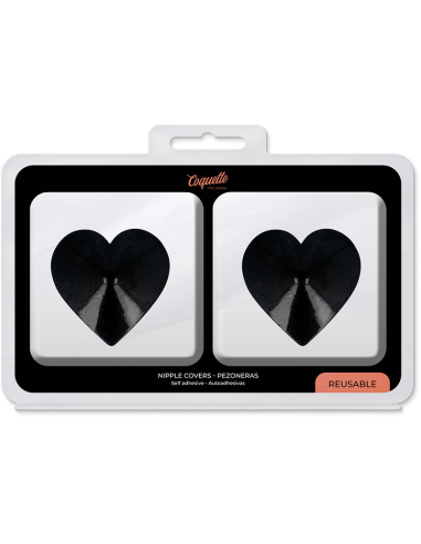 COQUETTE CHIC DESIRE - NIPPLE COVERS BLACK HEARTS