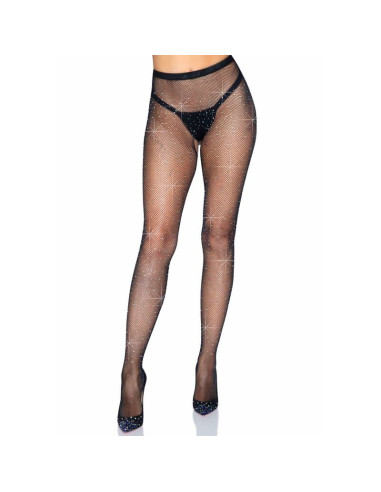LEG AVENUE - FISHNET CROTHLESS TIGHTS