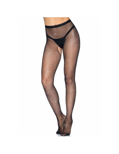 LEG AVENUE - FISHNET CROTHLESS TIGHTS