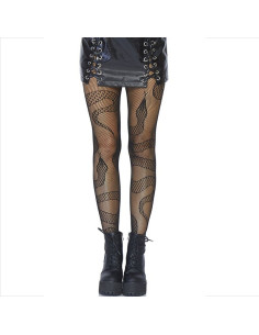 LEG AVENUE - STOCKINGS NET SNAKES BLACK