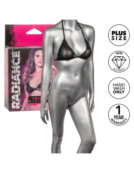 CALEXOTICS - RADIANCE TRIANGLE BIKINI TOP RHINE PLUS SIZE