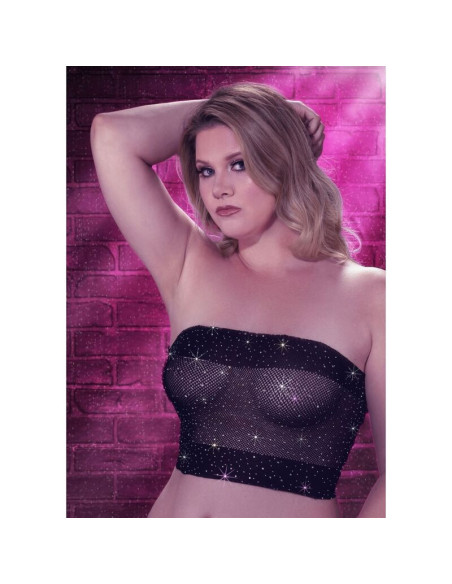 CALEXOTICS - RADIANCE BANDEAU TOP RHINE PLUS SIZE