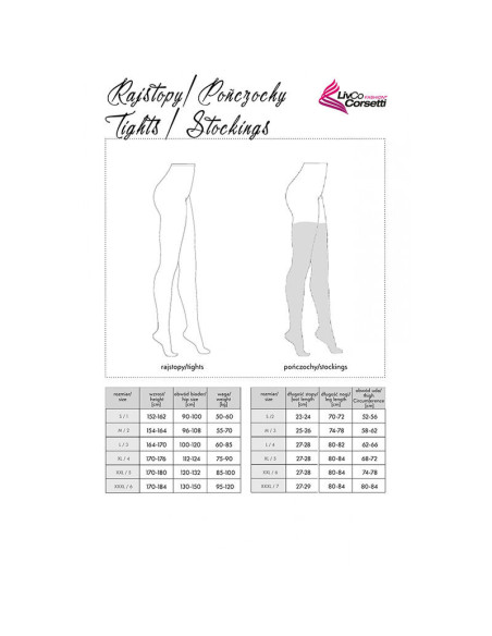 LIVCO CORSETTI FASHION - LAMEAN LC XG044 STOCKINGS BLACK ONE SIZE