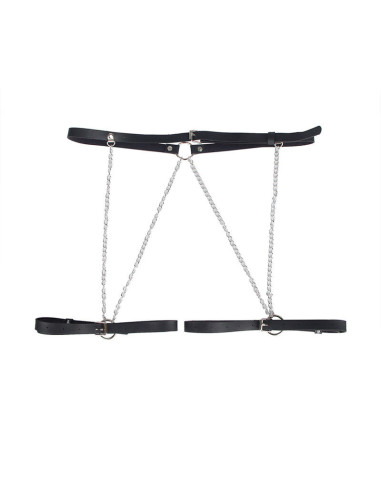 SUBBLIME - LEATHER BELT HARNESS BLACK ONE SIZE